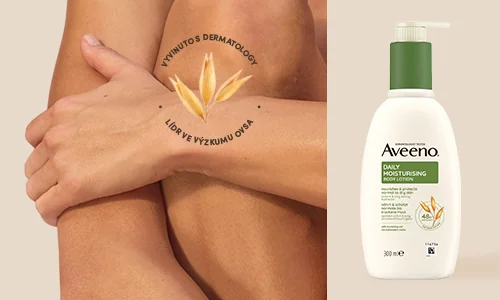 Tělové mléko AVEENO® Daily Moisturising, bez parfemace 300 ml – zajišťuje dlouhotrvající hydrataci až 48 hodin Tělové mléko AVEENO® Daily Moisturising, bez parfemace 300 ml – zajišťuje dlouhotrvající hydrataci až 48 hodin