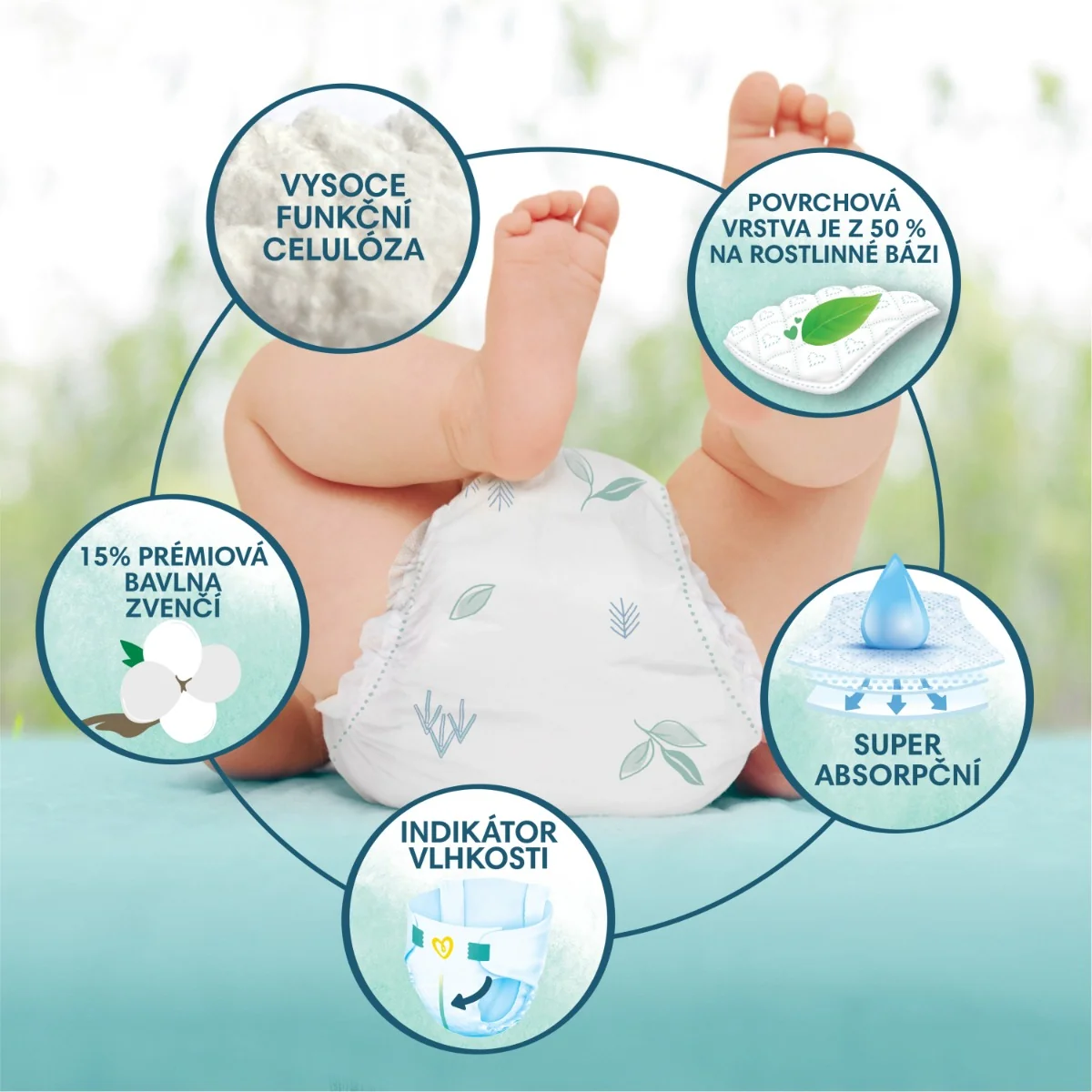 Pampers Harmonie New Baby Maxi Pack vel. 2 4–8 kg dětské pleny 96 ks