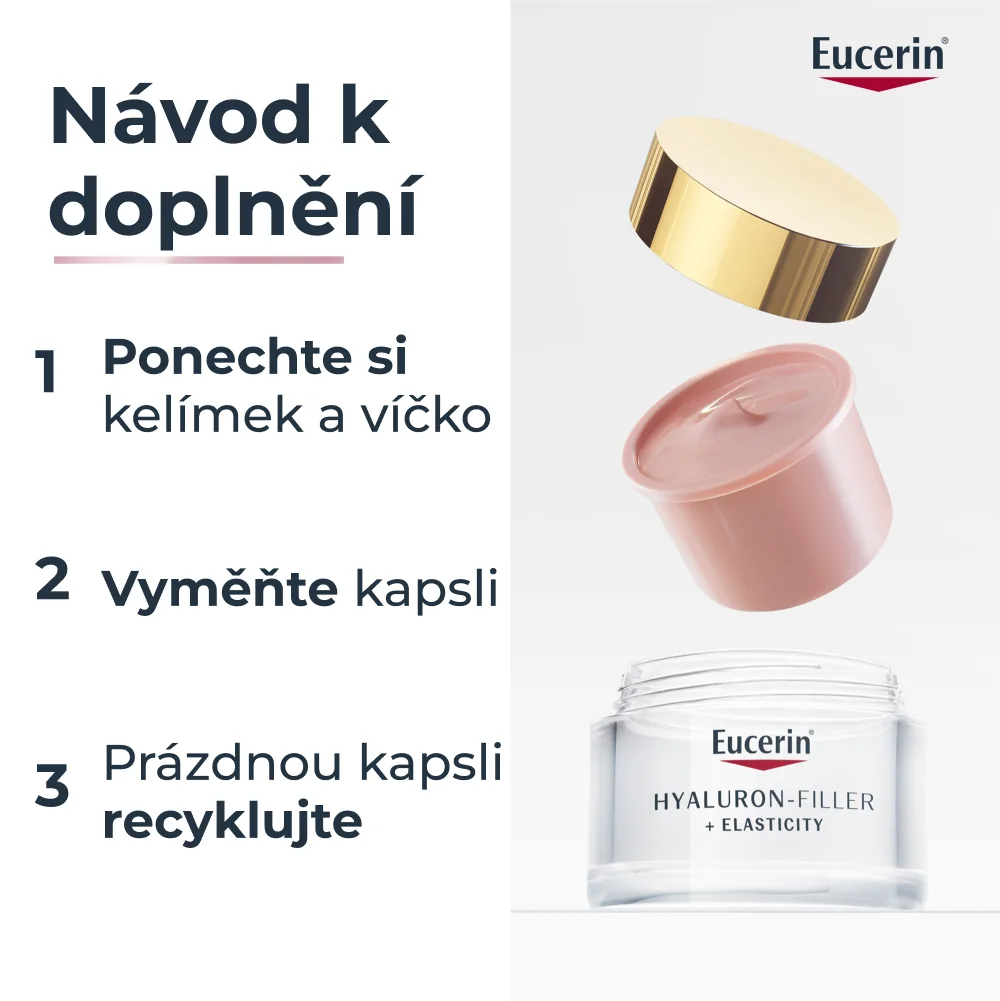 Eucerin Hyaluron-Filler + Elasticity Rosé SPF30 denní krém 50 ml náhradní náplň