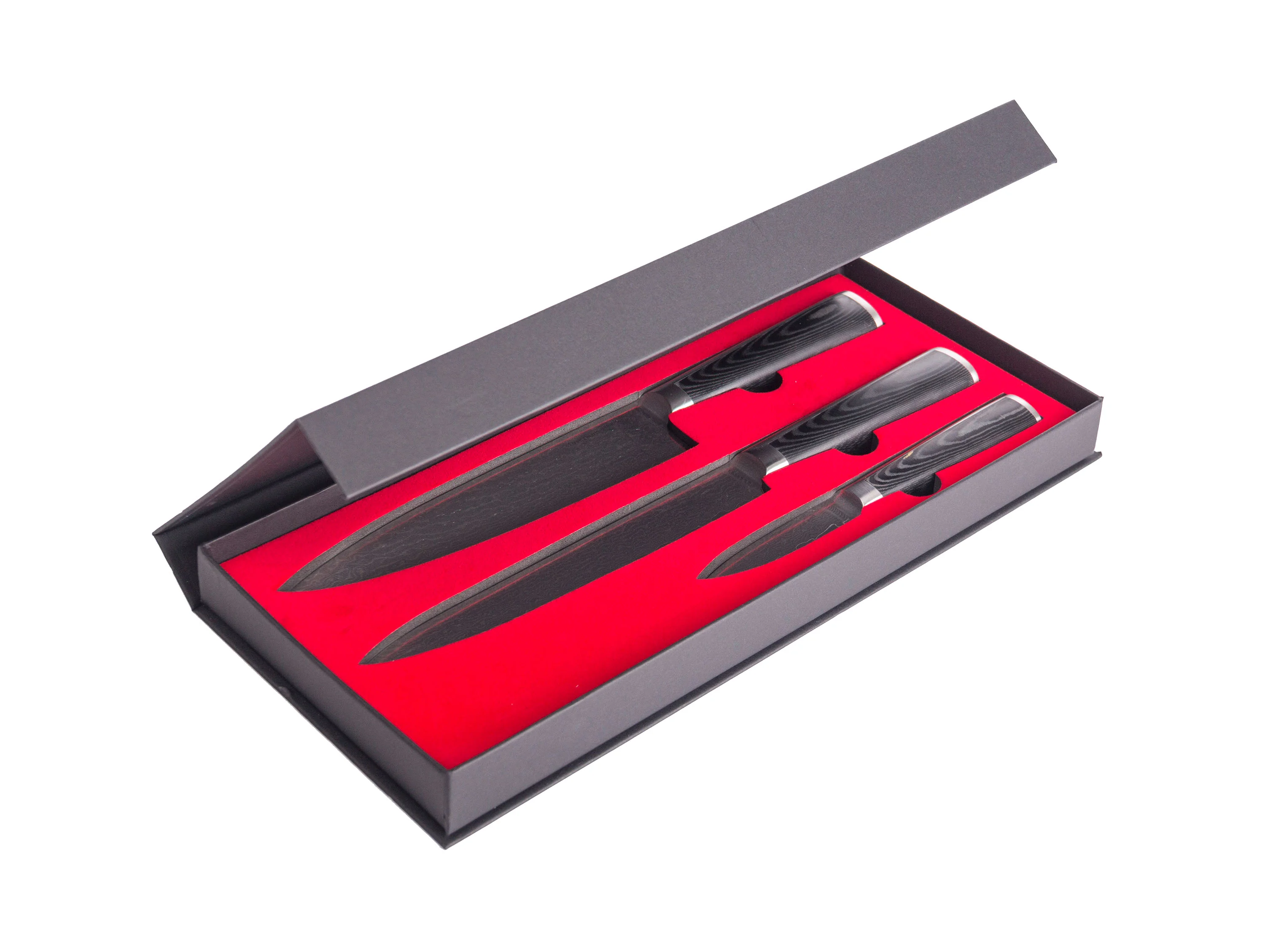G21 Sada nožů Damascus Premium Box, 3 ks