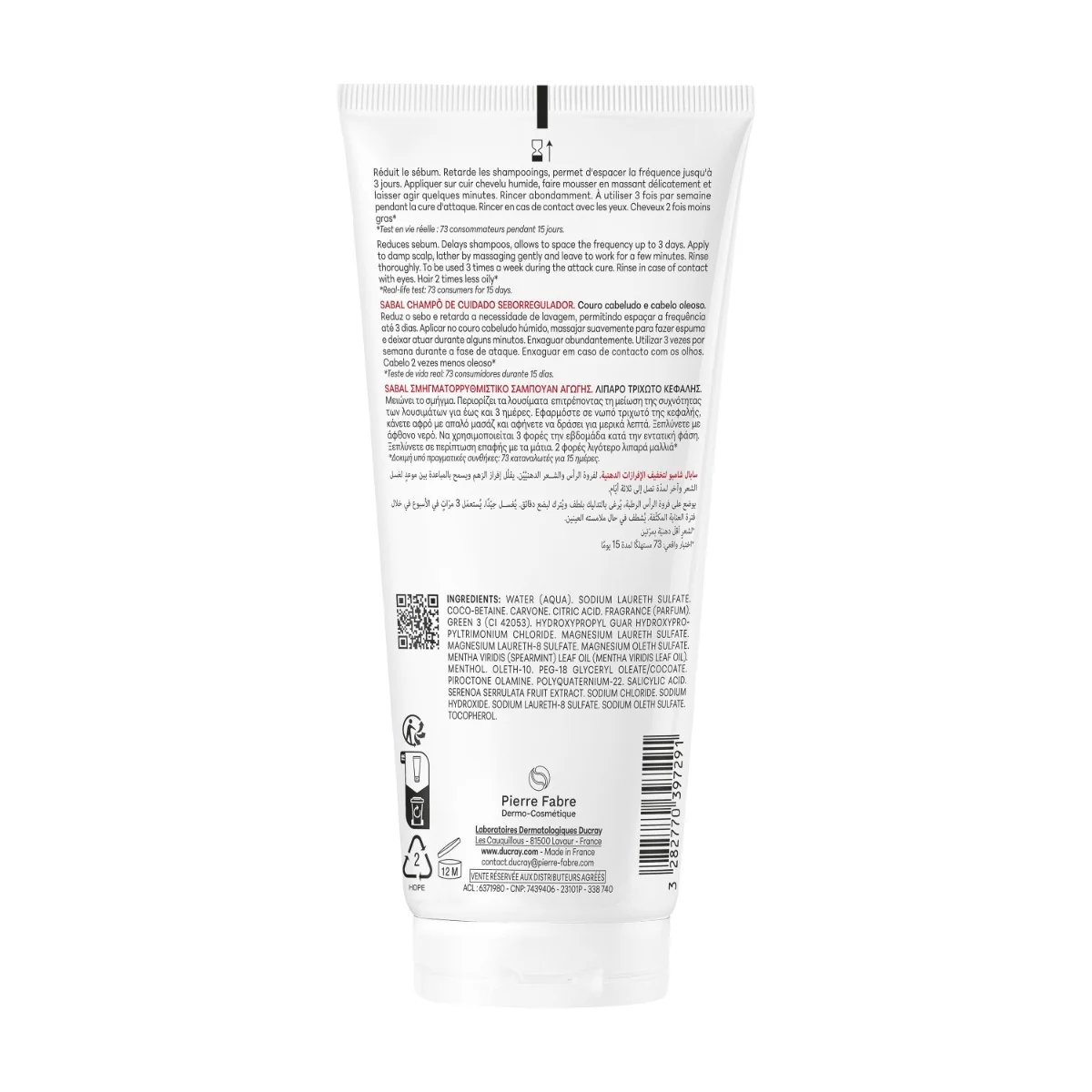 Ducray Sabal Šampon regulující tvorbu mazu 200 ml