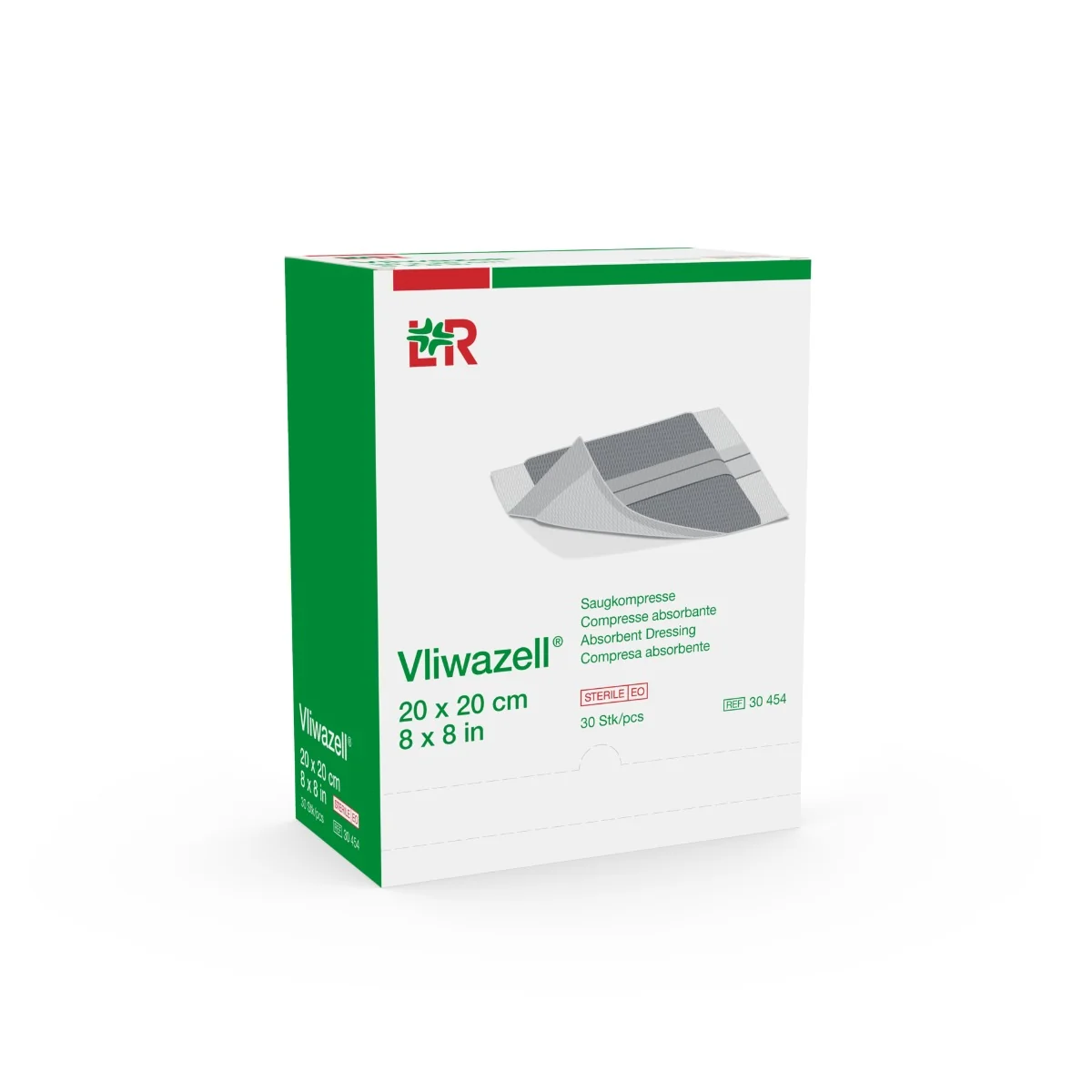 Vliwazell Komprese s vysokou absorpční schopností sterilní 20 x 20 cm 30 ks