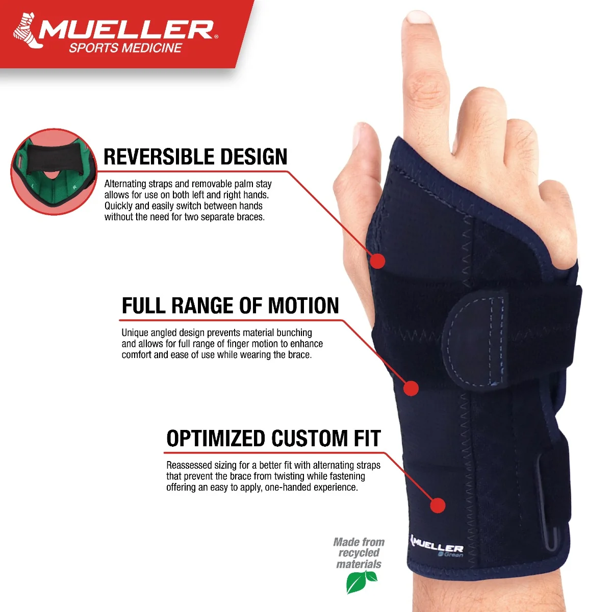 Mueller Wrist Brace ortéza na zápěstí one size