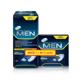 Tena Men Level 2 inkontinenční vložky 20 ks + 50% navíc