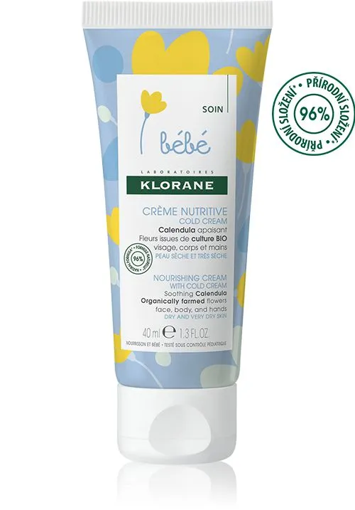 KLORANE Bébé Výživný krém s cold cream 40 ml