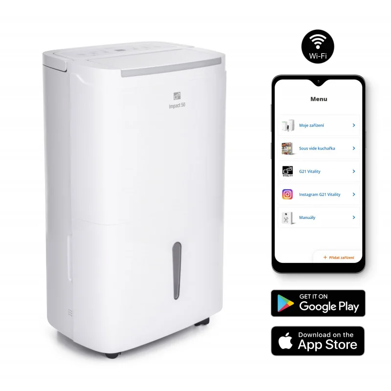 G21 Odvlhčovač Impact 50 kapacita 50l/24h, WiFi