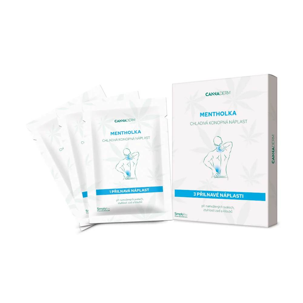 Cannaderm Mentholka Chladivá konopná náplast 3 ks