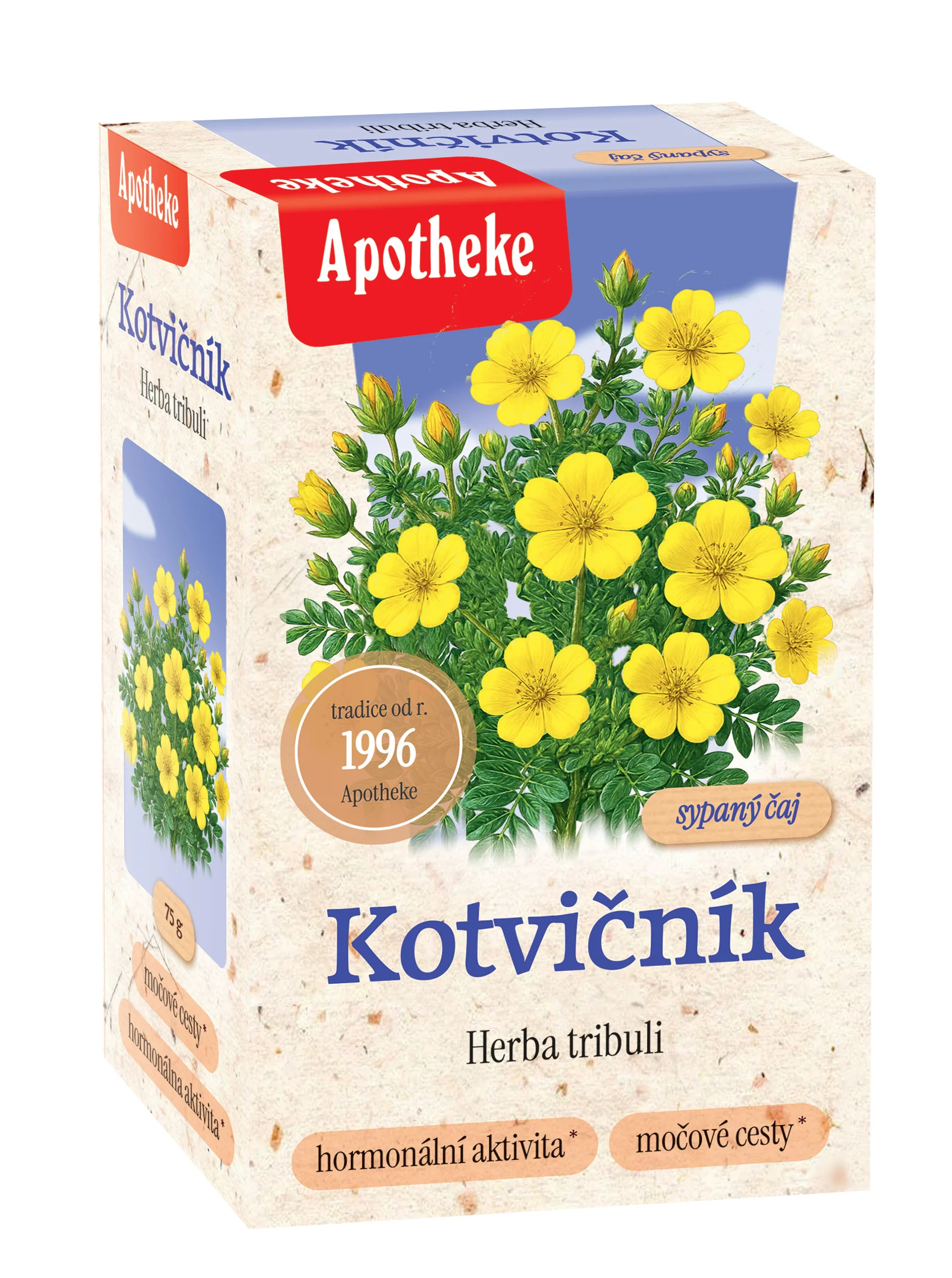 Apotheke Kotvičník zemní nať sypaný čaj 75 g