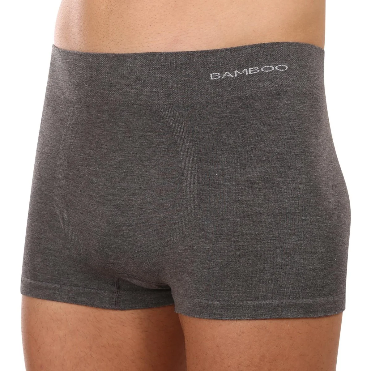 Gino Pánské boxerky bezešvé bambusové šedé (53005) XL