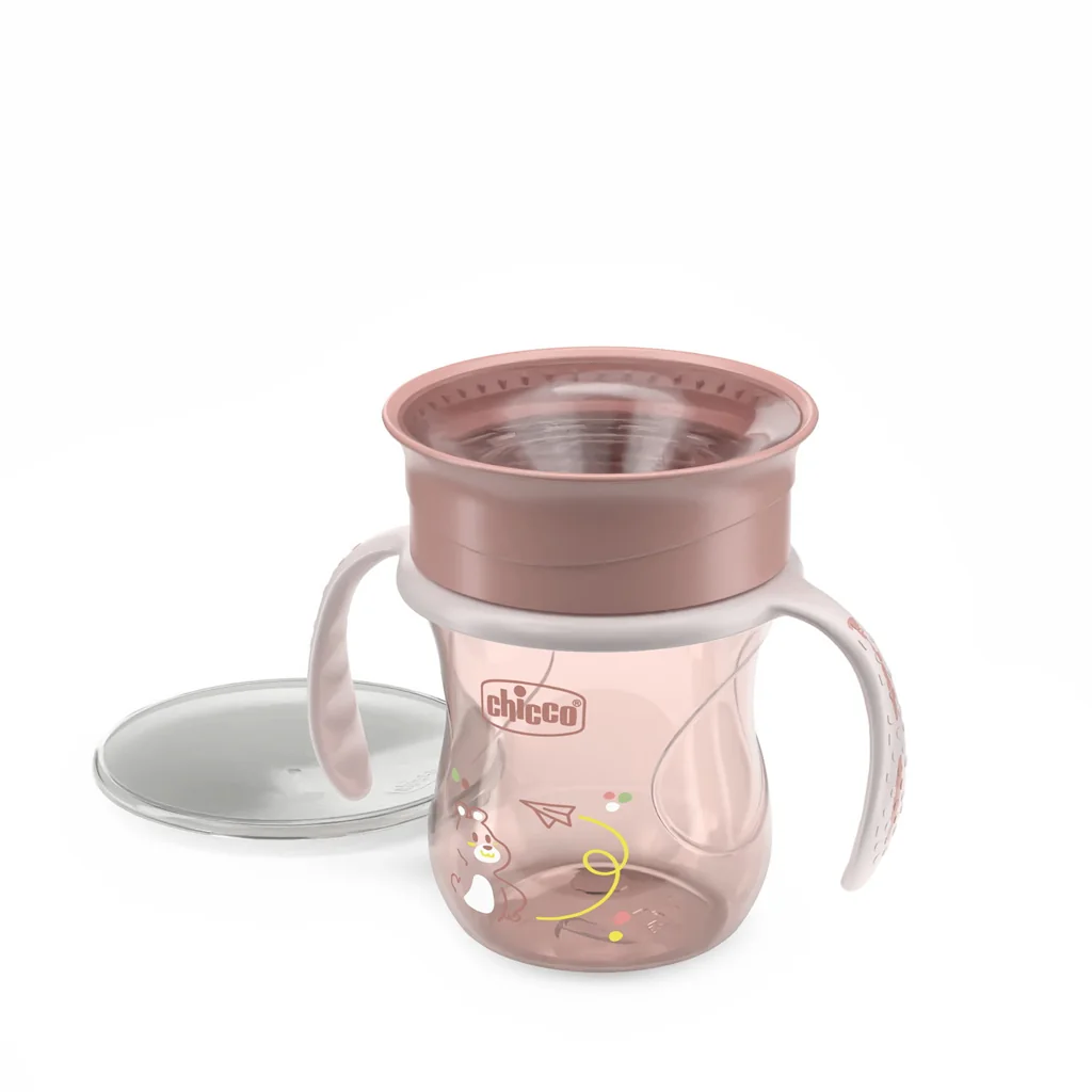 Chicco Hrneček 360 Perfect X s držadly 12m+ 200 ml pink