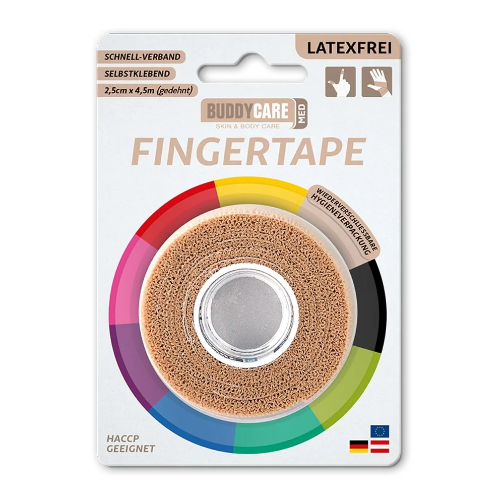 BUDDYCARE®MED Náplast na prsty 2,5 cm x 4,5 m tělová