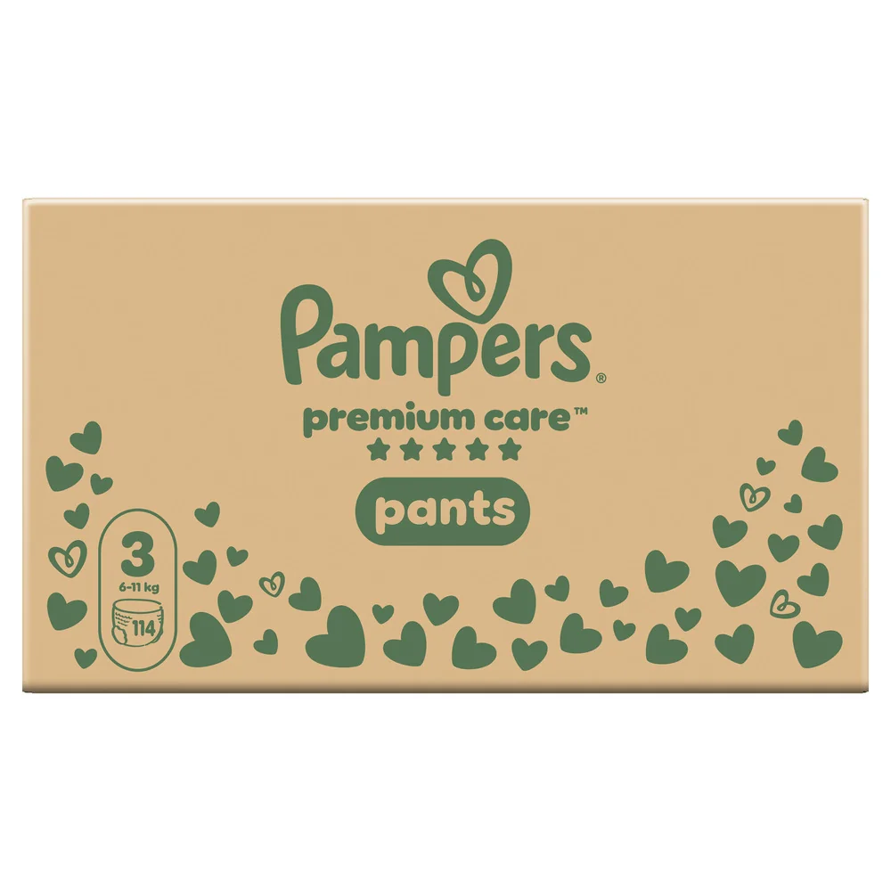 Pampers Premium Care Pants vel. 3 6-11 kg plenkové kalhotky 114 ks