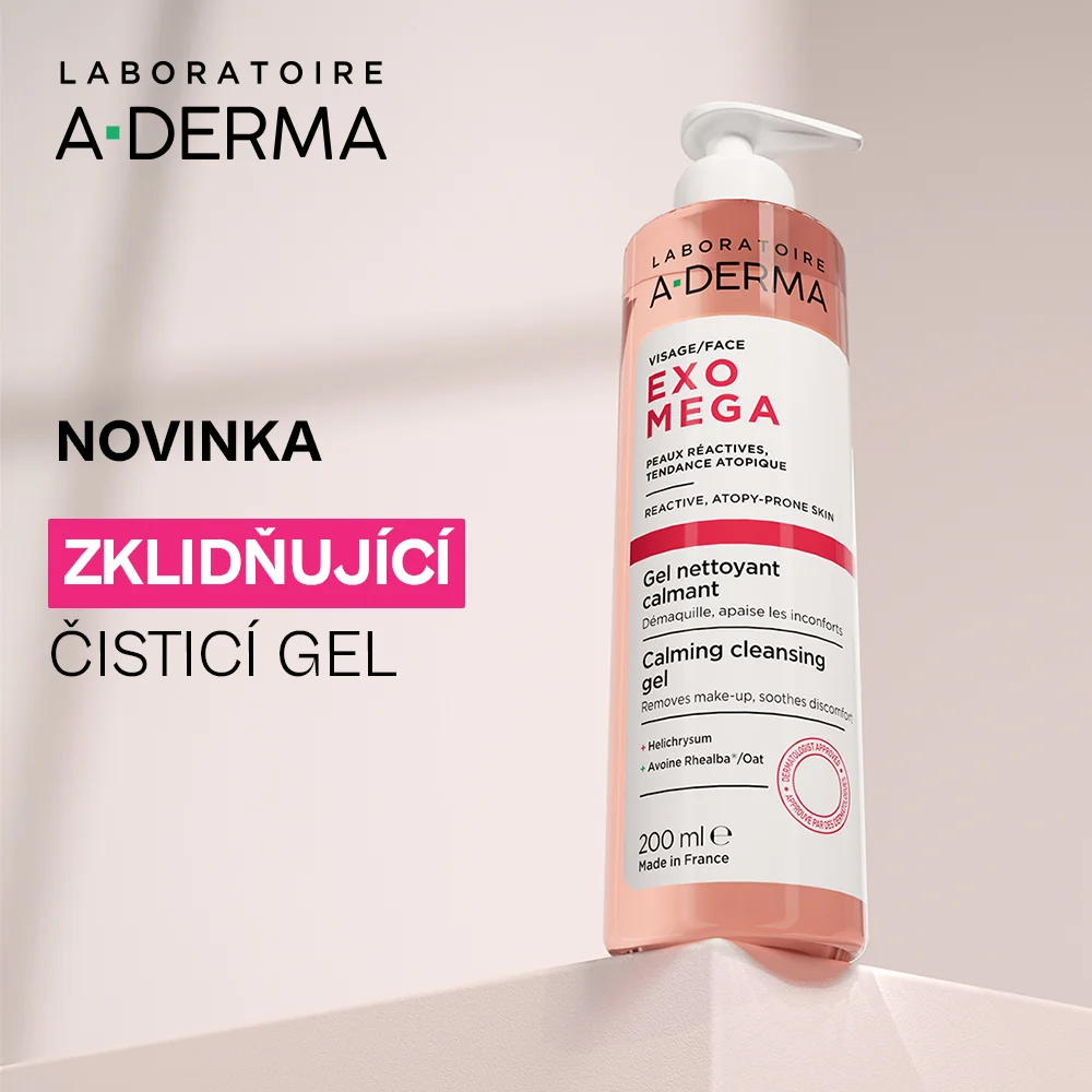 A-Derma Exomega Zklidňující čisticí gel 200 ml