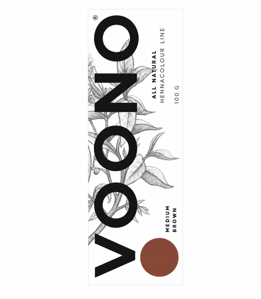 Voono Hennacolour Line Medium Brown přírodní barva na vlasy 100 g