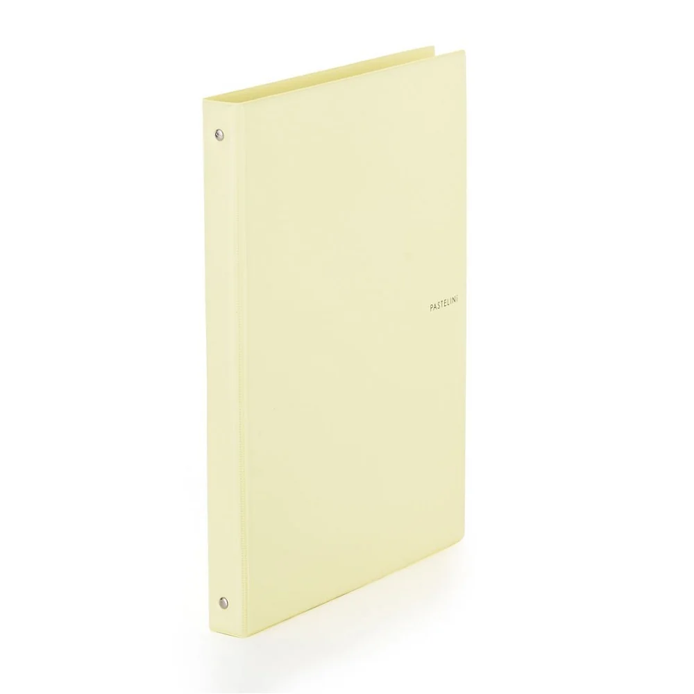 Karton P+P PASTELINi - karis blok A4, PVC, 4kroužkový, 100 listů, žlutý