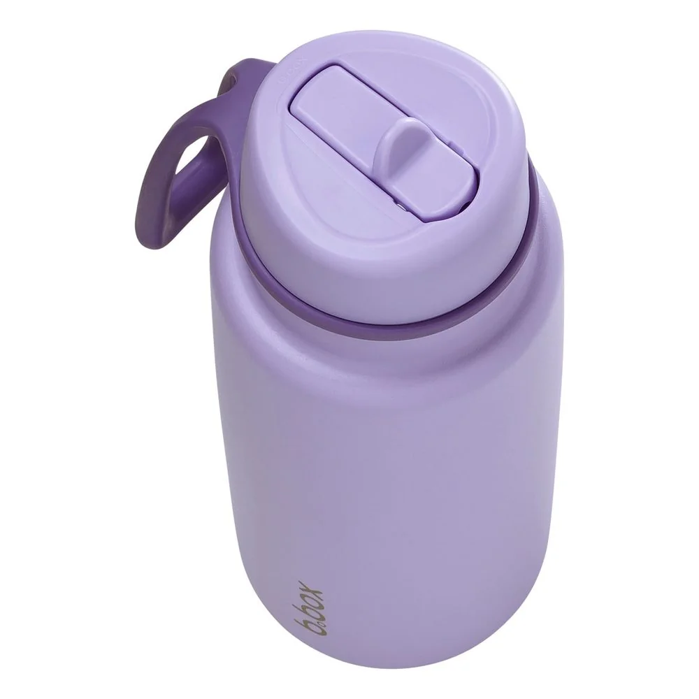 B.BOX Nerezová termolahev s brčkem 1l - lilac love
