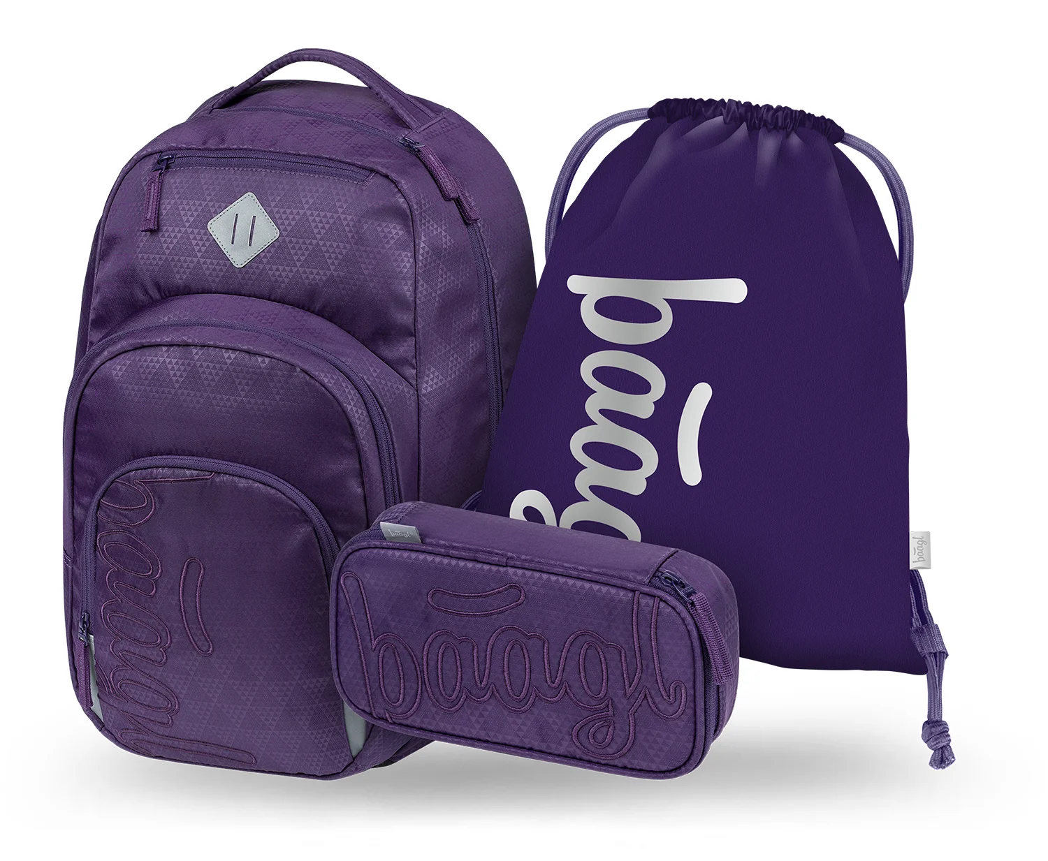 Baagl Školní set Coolmate Plum