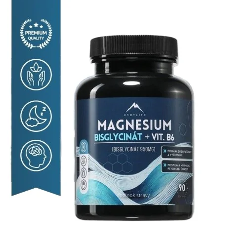 Hrotlife Magnézium bisglycinát + vitamín B6 90 kapslí