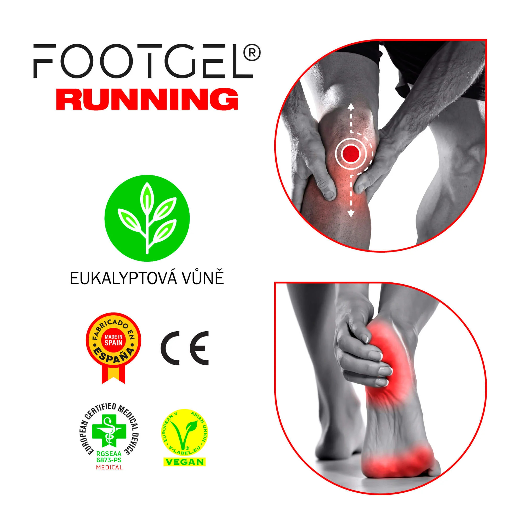 FOOTGEL Vložky do bot RUNNING EU 35-38