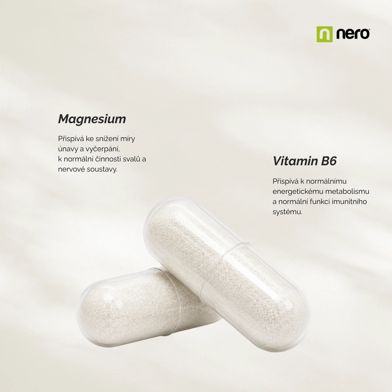 NERO Magnesium Bisglycinate + B6 270 kapslí