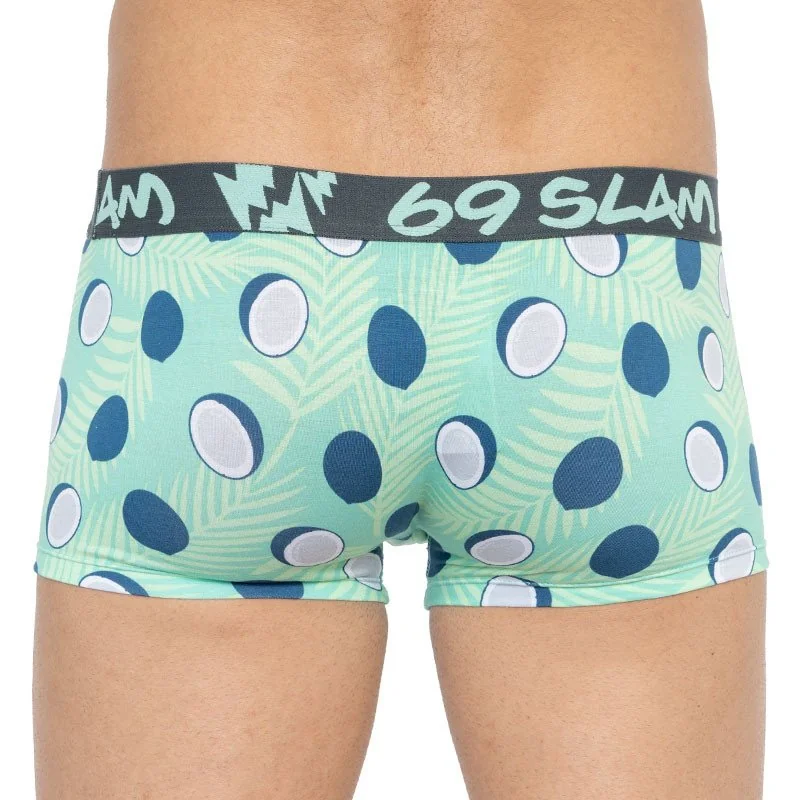 69SLAM Pánské boxerky hip bamboo coco blue M