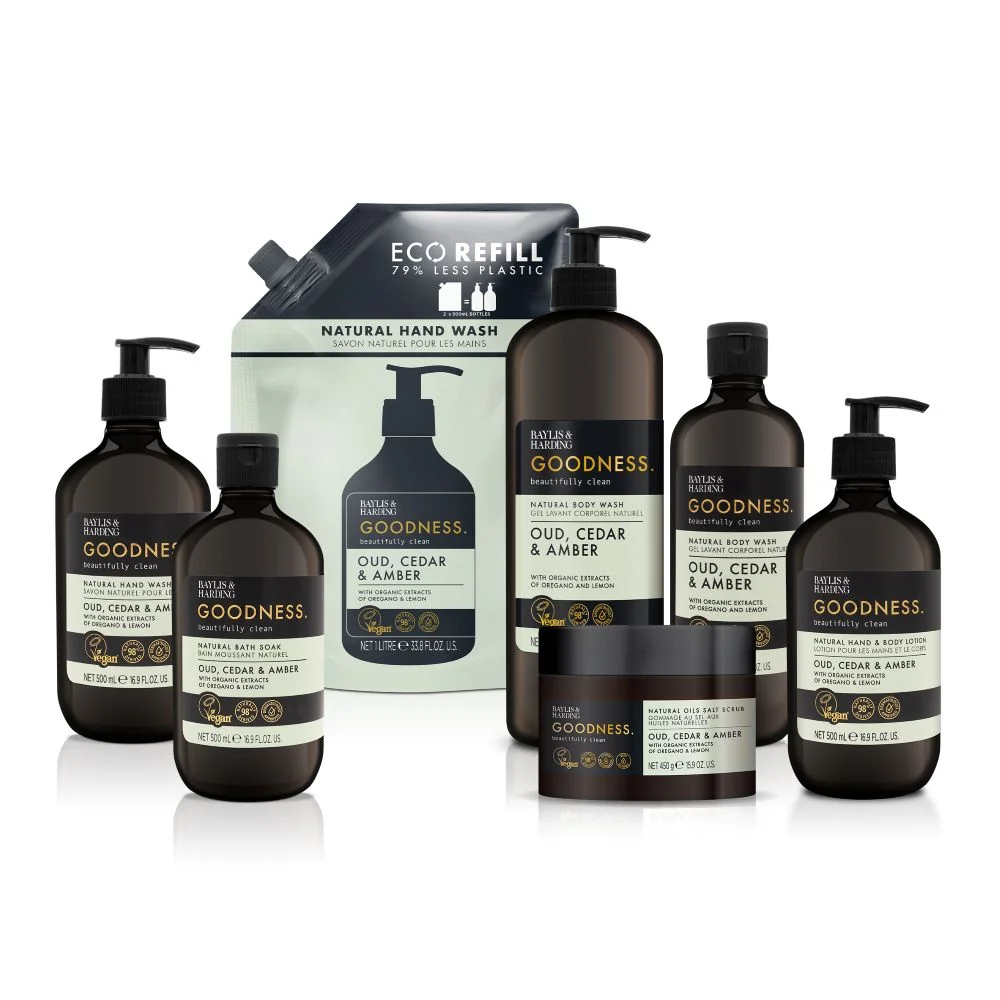 Baylis & Harding Pěna do koupele Oud, Cedr & Ambra 500 ml
