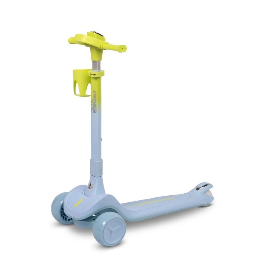 Toyz Dětská tříkolová koloběžka s LED kolečky Satura, modrá