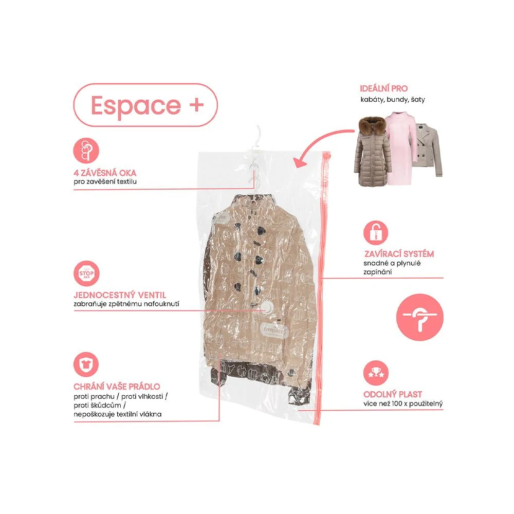 Compactor Bag Aspispace 70 x 145 cm vakuové závěsné pytle 2 ks