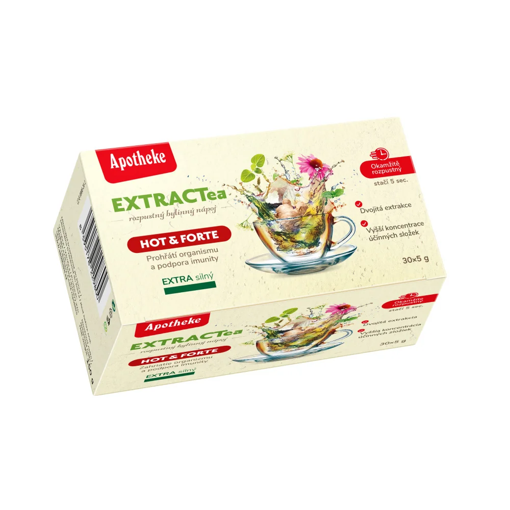 Apotheke EXTRACTea Hot&Forte bylinný nápoj 30x5 g