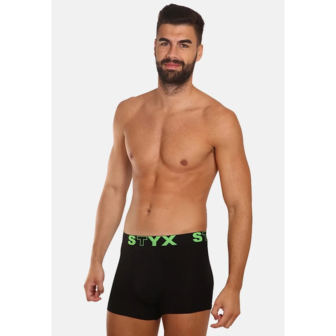 Styx Pánské boxerky sportovní guma černé (G962) L