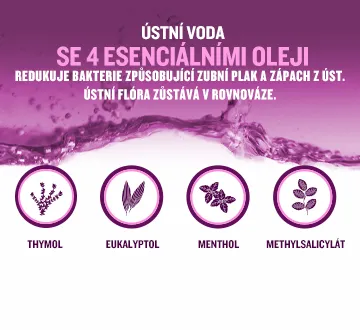 Listerine Total Care Teeth Protection Mild Taste ústní voda - redukuje bakterie způsobující zubní plak a zápach z úst, ústní flóra zůstává v rovnováze.