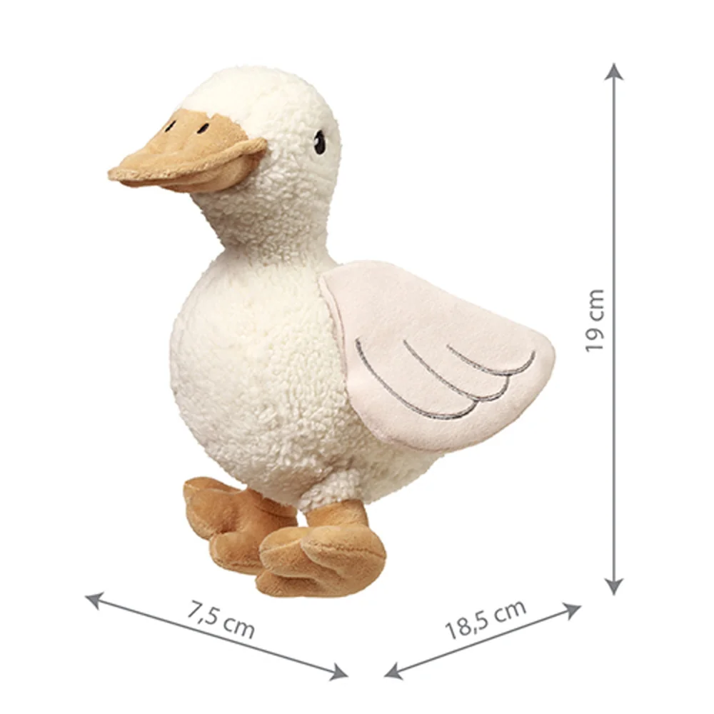 Babyono Plyšová hračka GOOSE ZOE s chrastítkem, krémová