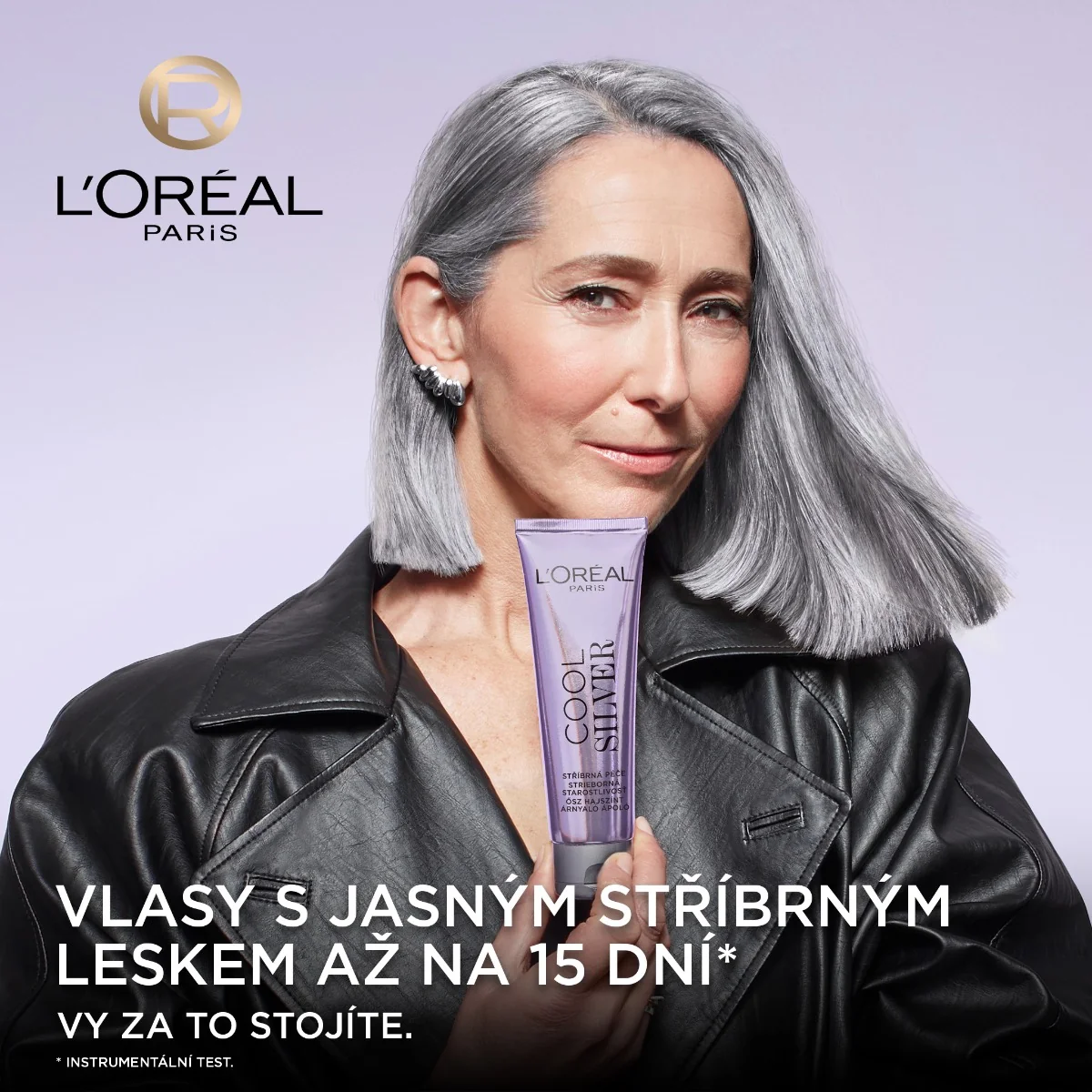 Loréal Paris Cool Silver posilující stříbrná péče 114 ml zářivá bílá
