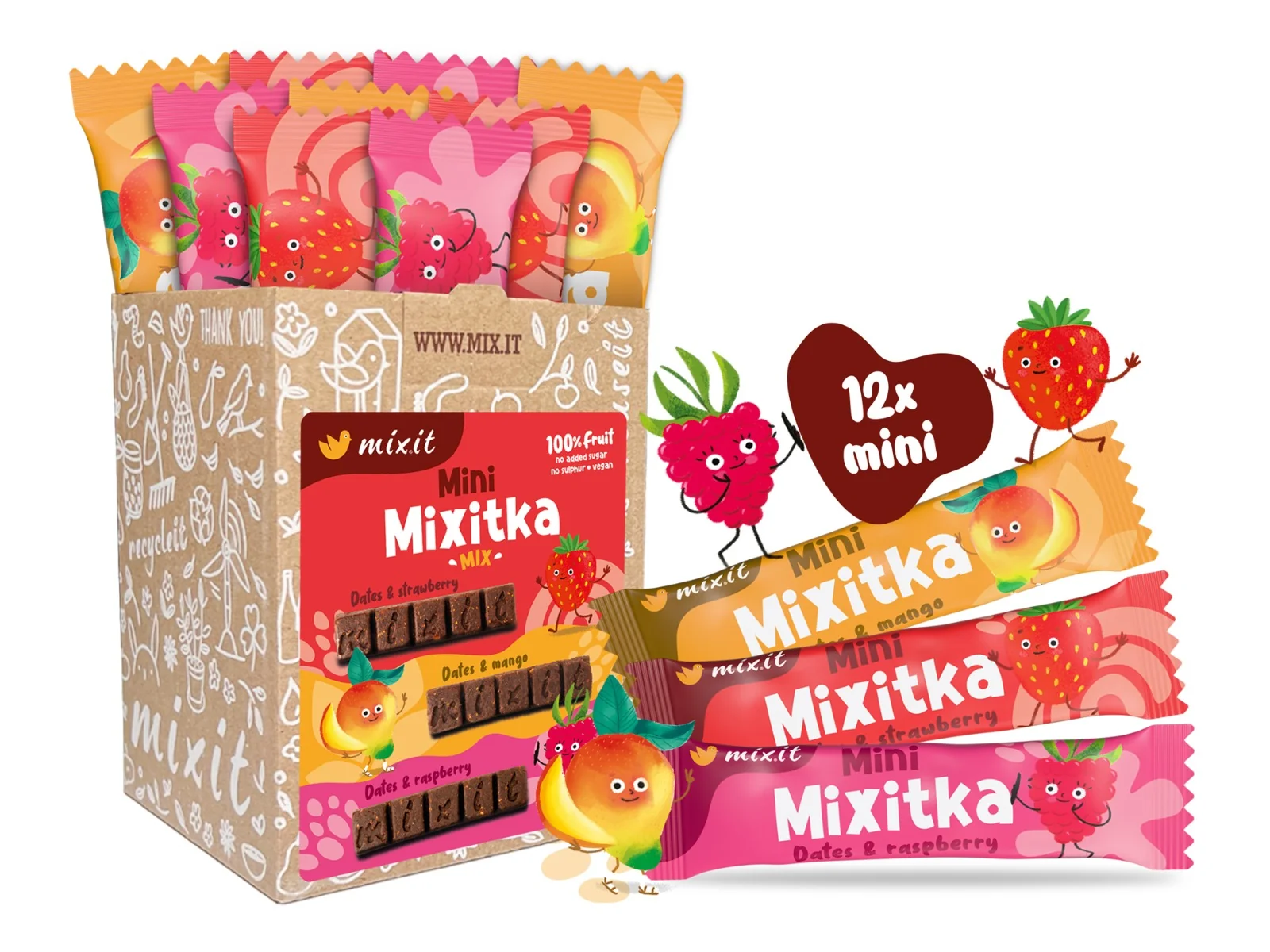 MIXIT MiniMixitky Mix Jahoda malina mango 324 g