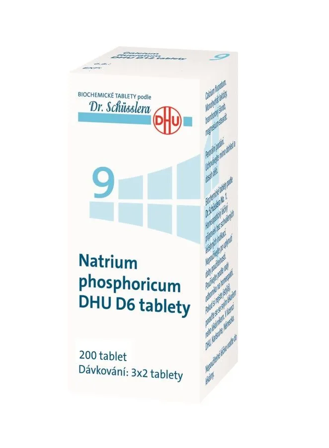 Schüsslerovy soli Natrium phosphoricum DHU D6 200 tablet