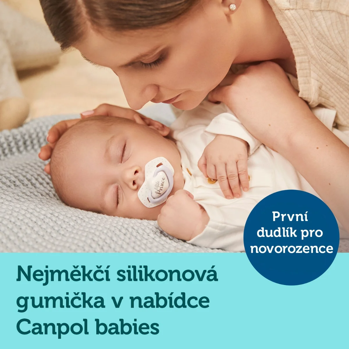 Canpol babies Symetrické silikonové dudlíky 0–6m 2 ks Light touch růžové
