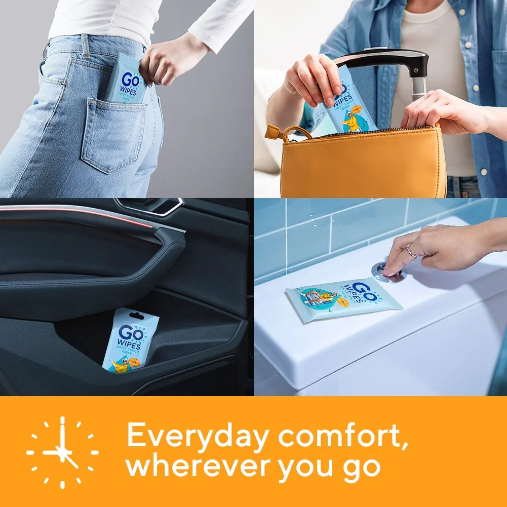 GoWipes Vlhčený toaletní papír Comfort Plastic Free 10 ks
