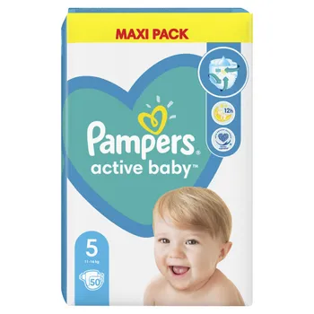 Pampers Active Baby vel. 5 Maxi Pack 11-16 kg dětské pleny 50 ks