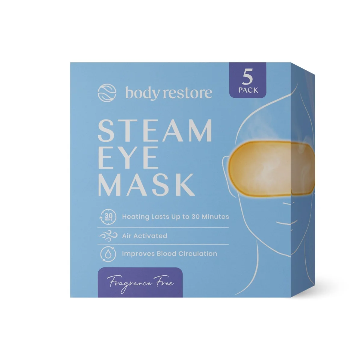 Body Restore Samozahřívací relaxační maska na oční okolí 5 ks