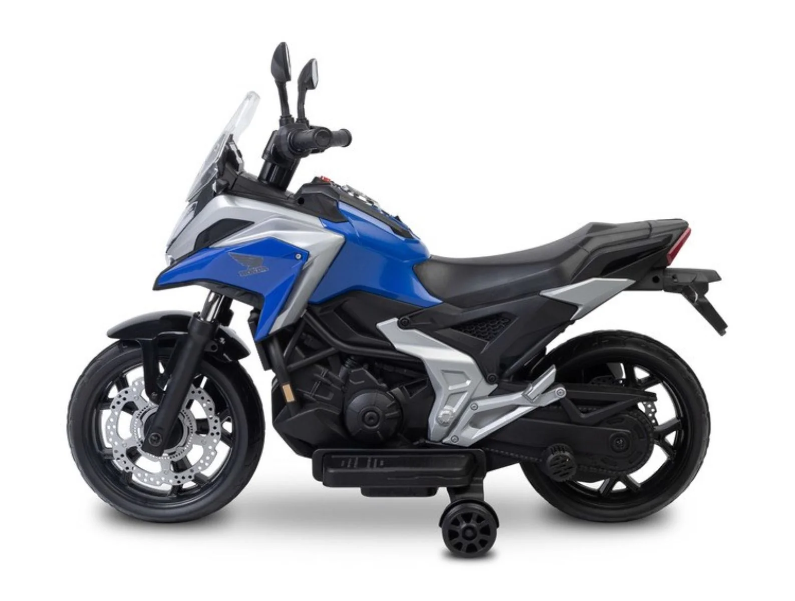 Toyz Elektrická motorka Honda NC750X pro děti – LED, USB, 3-8 let, modrá, černá