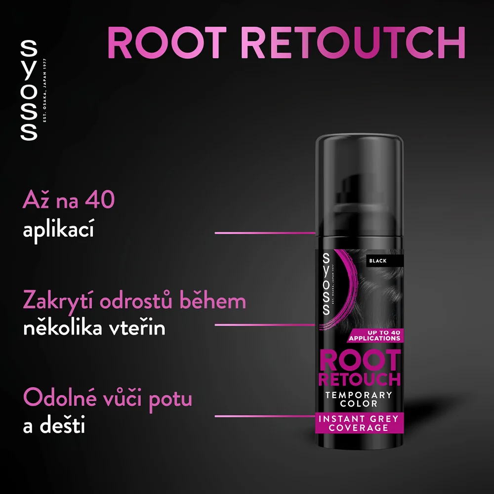 Syoss Root Retoucher Sprej na odrosty černý 120 ml