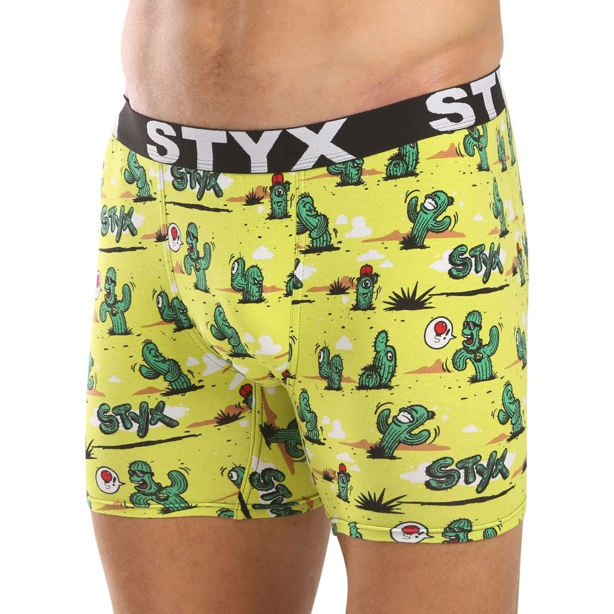 Styx 3PACK pánské boxerky long art sportovní guma vícebarevné (3UN13198) XL
