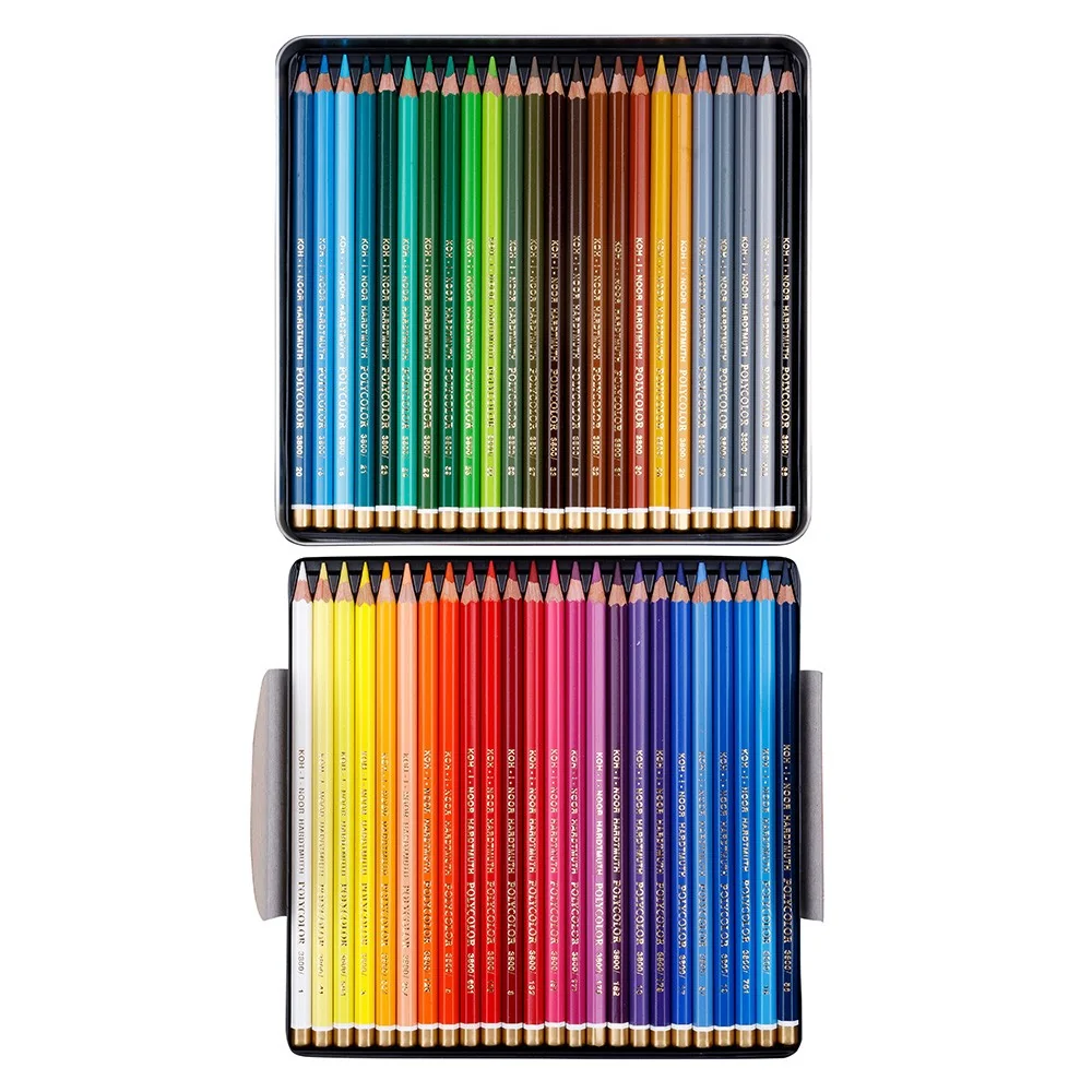 KOH-I-NOOR POLYCOLOR 3826/48 - umělecké pastelky v plechovém pouzdře - 48 ks