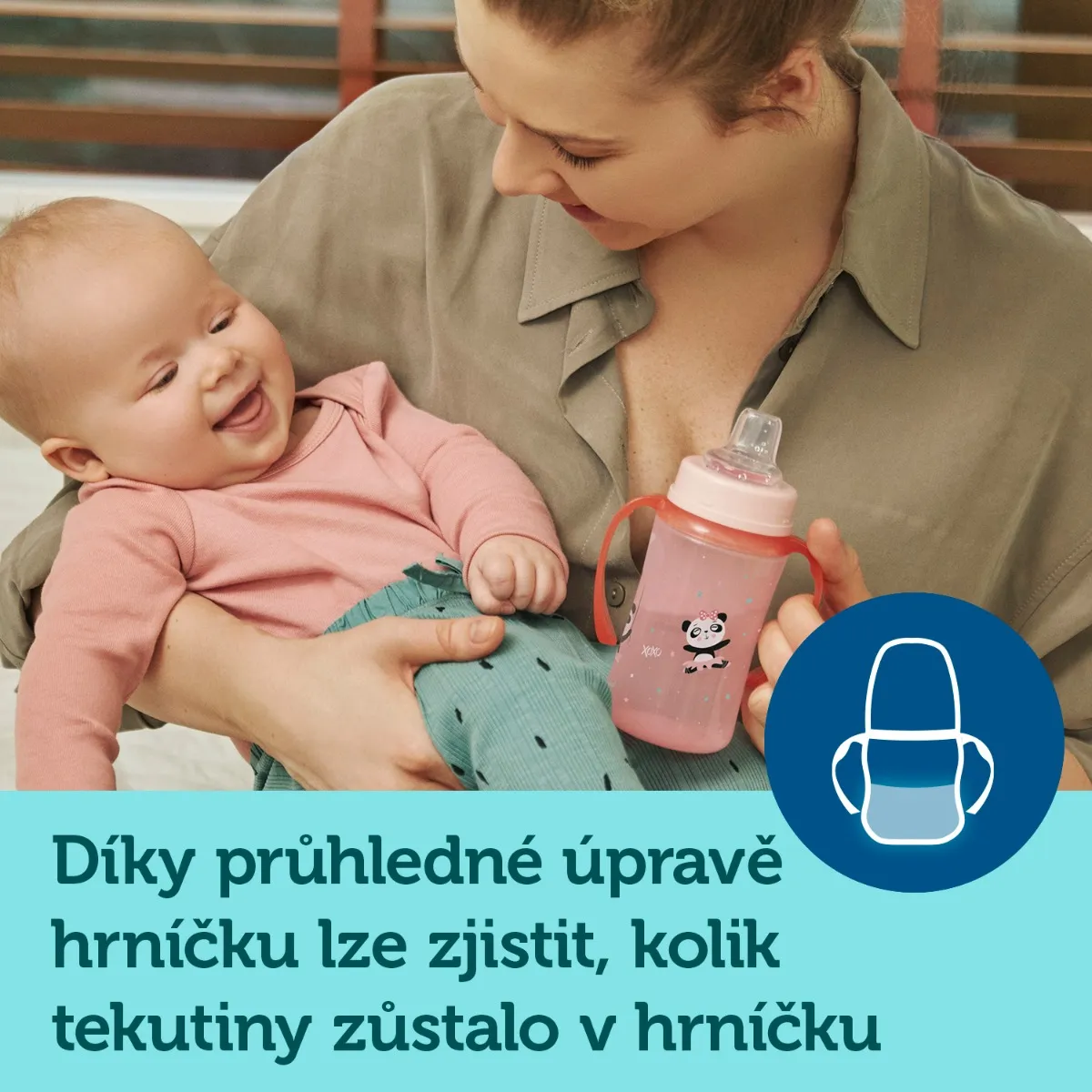 Canpol babies Tréninkový hrníček 240 ml růžový