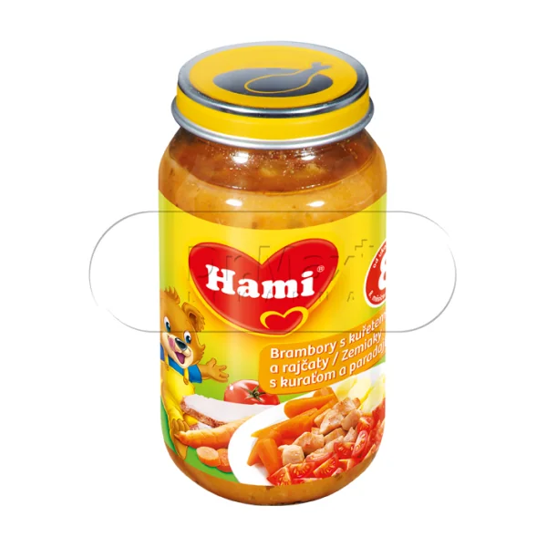 HAMI Příkrm brambory s kuřetem a rajčaty 200g 8M