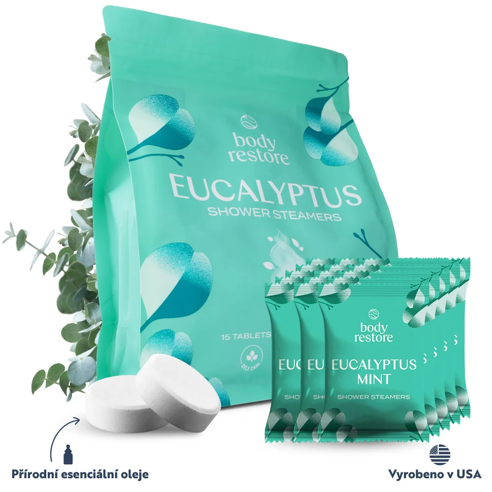 Body Restore Aromatické tablety do sprchy eukalyptus a máta 15 ks