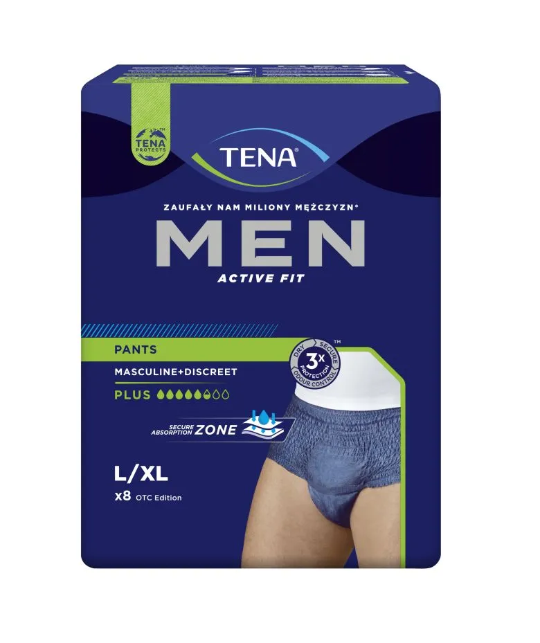 Tena Men Pants Plus Large inkontinenční kalhotky modré 8 ks