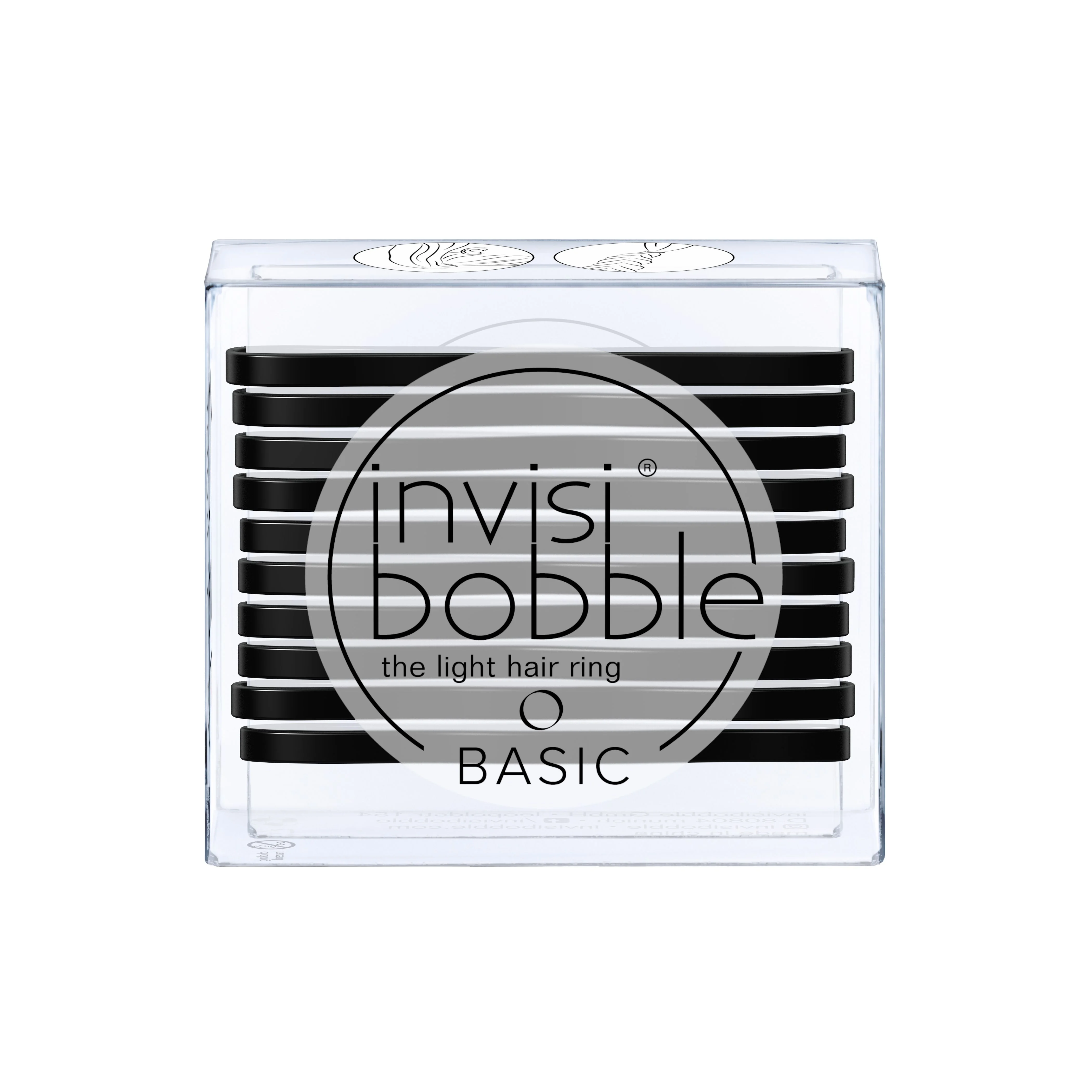 Invisibobble BASIC True Black gumička do vlasů 10 ks