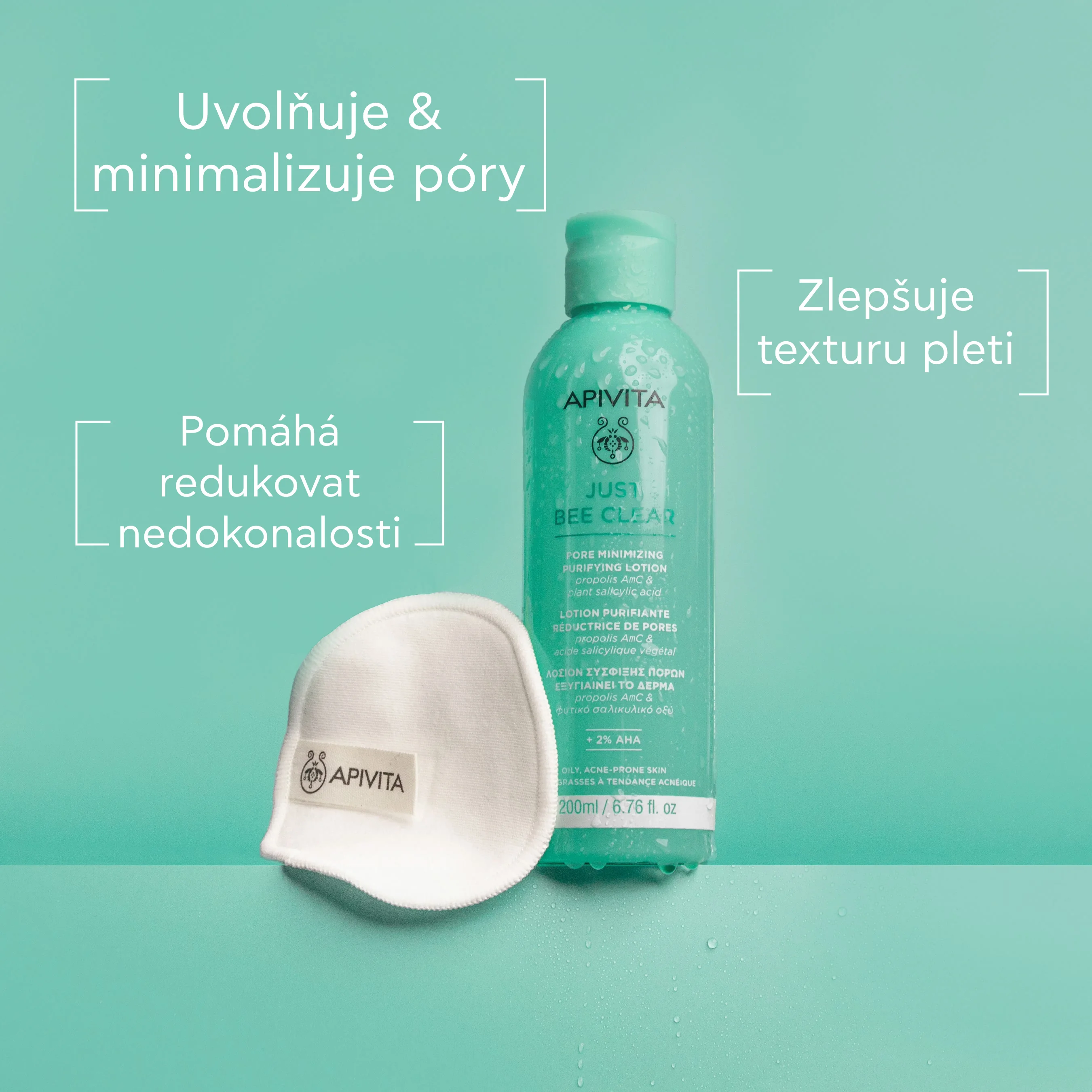 APIVITA Just Bee Clear pleťová voda na rozšířené póry a černé tečky 200 ml