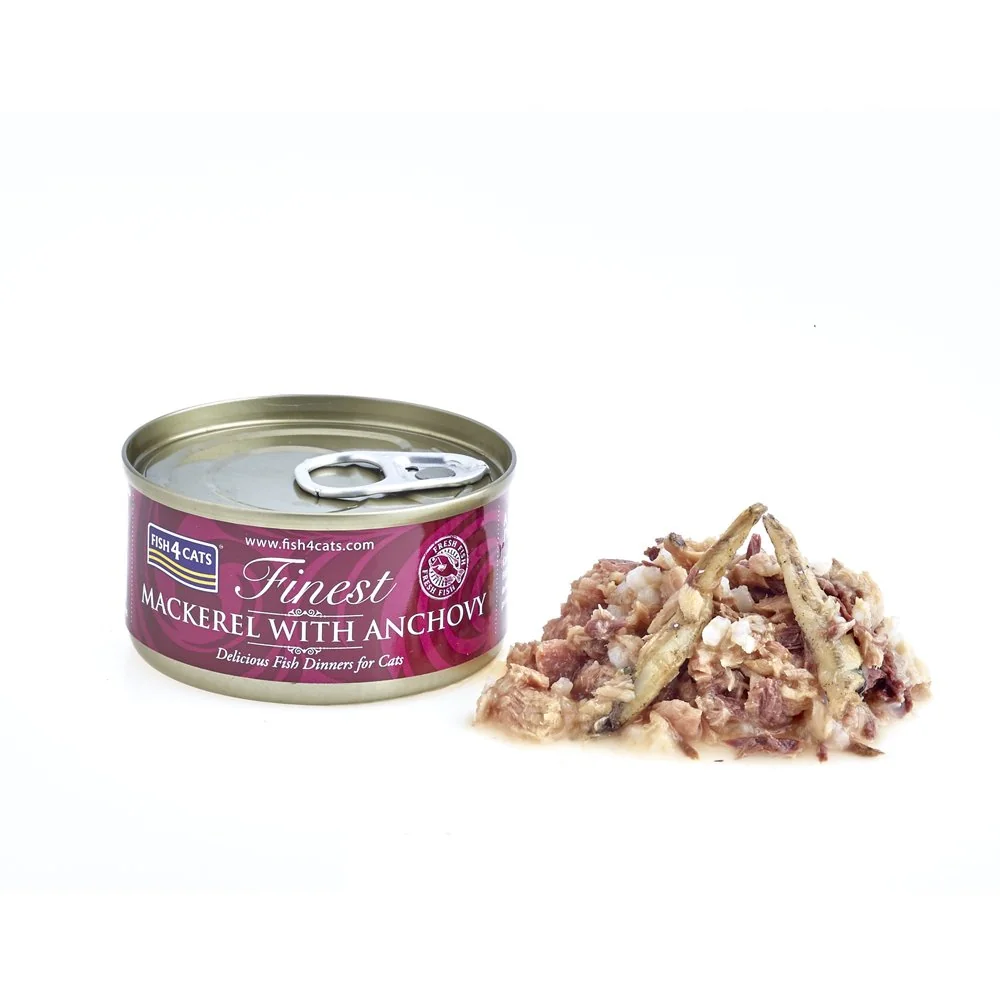 Fish4Cats Konzerva pro kočky Finest makrela s ančovičkami 70 g